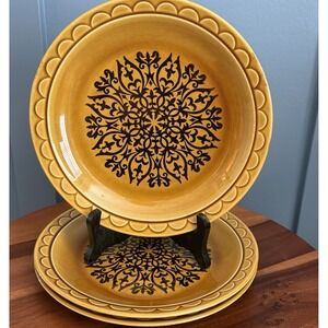 Homer Laughlin Coventry Castilian 10 inch Dinner Plates Set Of 3 Vintage USA